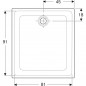 Plato de ducha rectangular Renova 1000x900 mm ultraplano para montaje a ras, antideslizante 