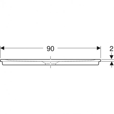 RECEVEUR ULTRA-PLAT A ENCASTRER RENOVA 1000X900MM ANTIGLISS