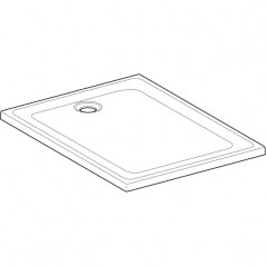 Rechteckige Duschwanne Renova 1200x900 mm ultraflach zum Einbauen oder Aufstellen, rutschfest