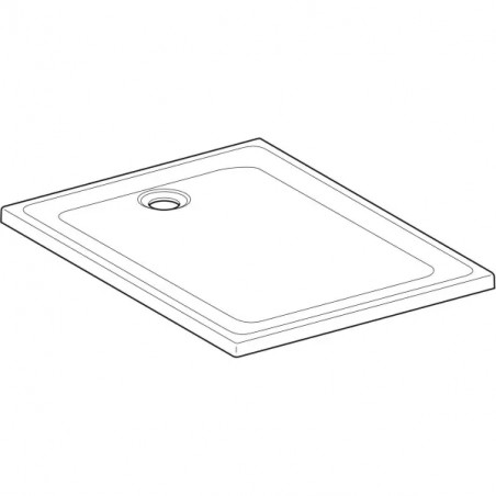 Rechteckige Duschwanne Renova 1200x900 mm ultraflach zum Einbauen oder Aufstellen, rutschfest