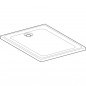 Rectangular shower tray Renova 1200x900 mm ultra flat to embed or to lay down, anti-slip