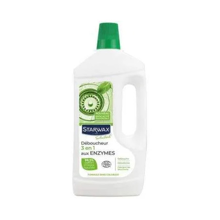 Deboucheur 3 en 1 aux enzymes 1l Ecocert Soluvert