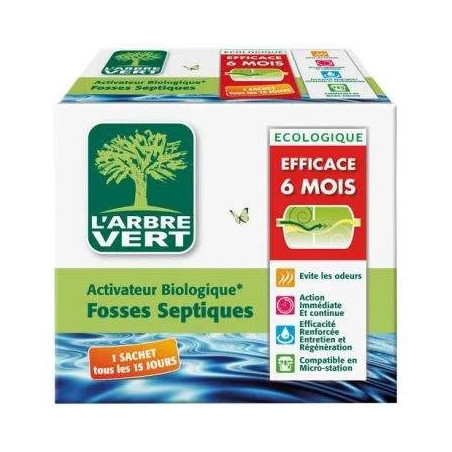 Arbre vert activateur fosses septiques 6 mois