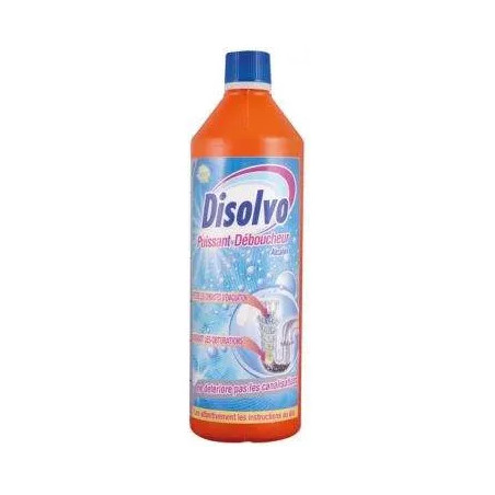 Potente detergente alcalino per scarichi 1L Disolvo