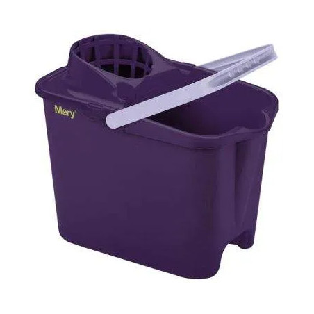 Rectangular bucket 14l + wringer lilac