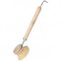 Wooden dish brush + metal attachment handle tampico