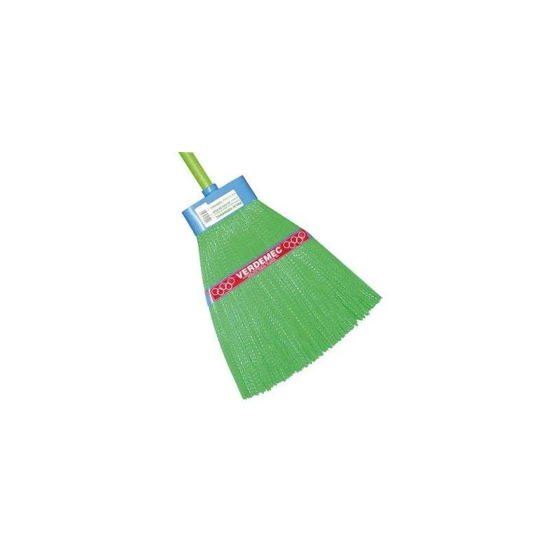 Green fiber broom + handle