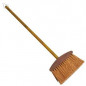 Fireplace brush wood varnished coconut fiber + handle