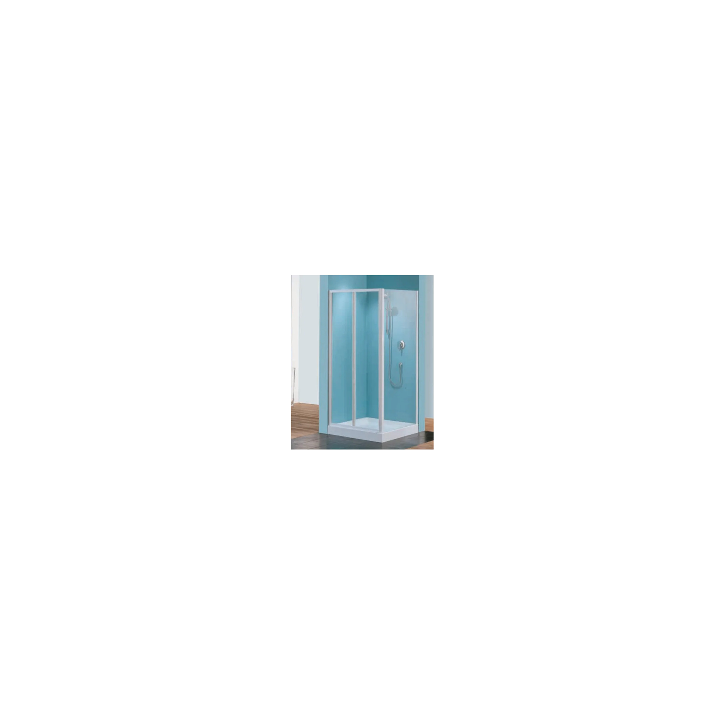 Porte pliante Riviera S, largeur 78 à 84 cm avec verre transparent