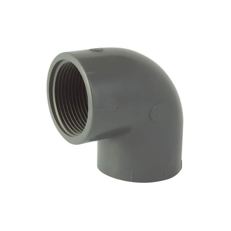 Elbow 90° PVC pressure female/female thread 12x17 (3/8").