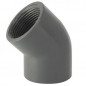 Elbow 45° PVC pressure female/female thread 15x21 (1/2").