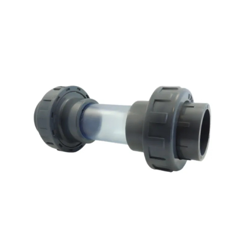 Flow indicator for PVC pressure double union female 50 mm