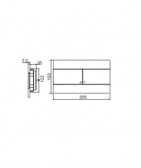 Control plate 3/6l Casino Baccara white