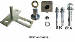 35x35 mm dowel pivot kit for steel gates with threshold