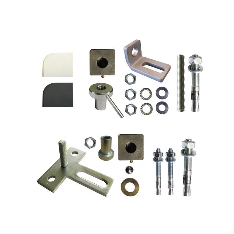 Kit pivot à cheviller 25x25 mm pour portail acier avec seuil