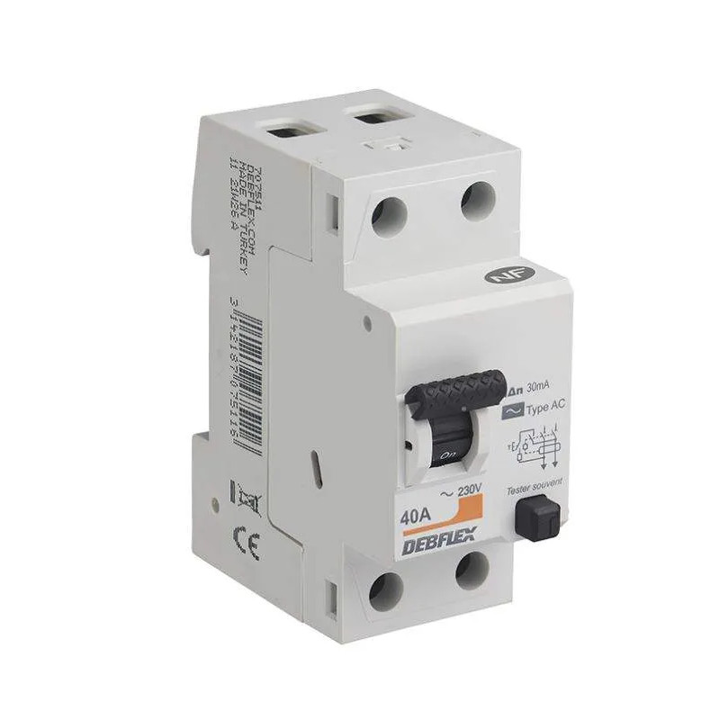 Interrupteur differentiel 2P 30MA 40A type AC