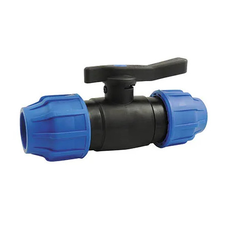 Polypropylene compression valve for PE/PPR pipe, diameter 63 mm