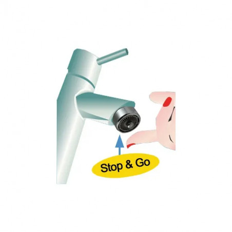 Mousseur aérateur STOP & GO mâle 24x100 femelle 22x100, 2.5L / min