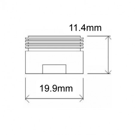 Mousseur aérateur mâle 20x100, 4L / min pour robinet design