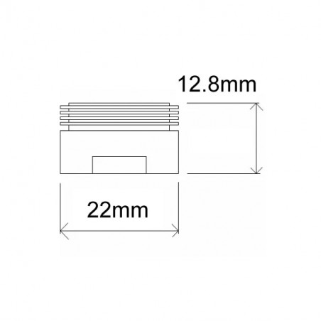 Aeratore maschio 22x100, 4L / min per rubinetto di design