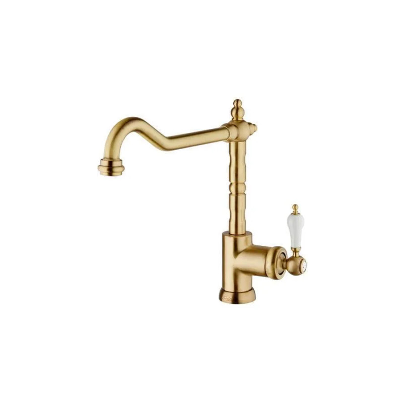 Dream" kitchen faucet, DUOMO old brushed brass.