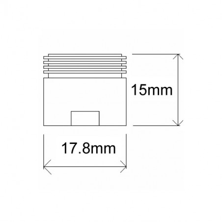 Mousseur aérateur 6 litres/minute, mâle 18 x 100 spécial robinet design