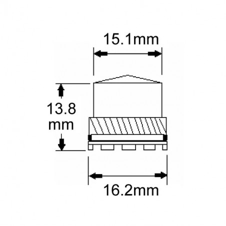 Aeratore integrato 6L / minuto, maschio 16,5 x 100 