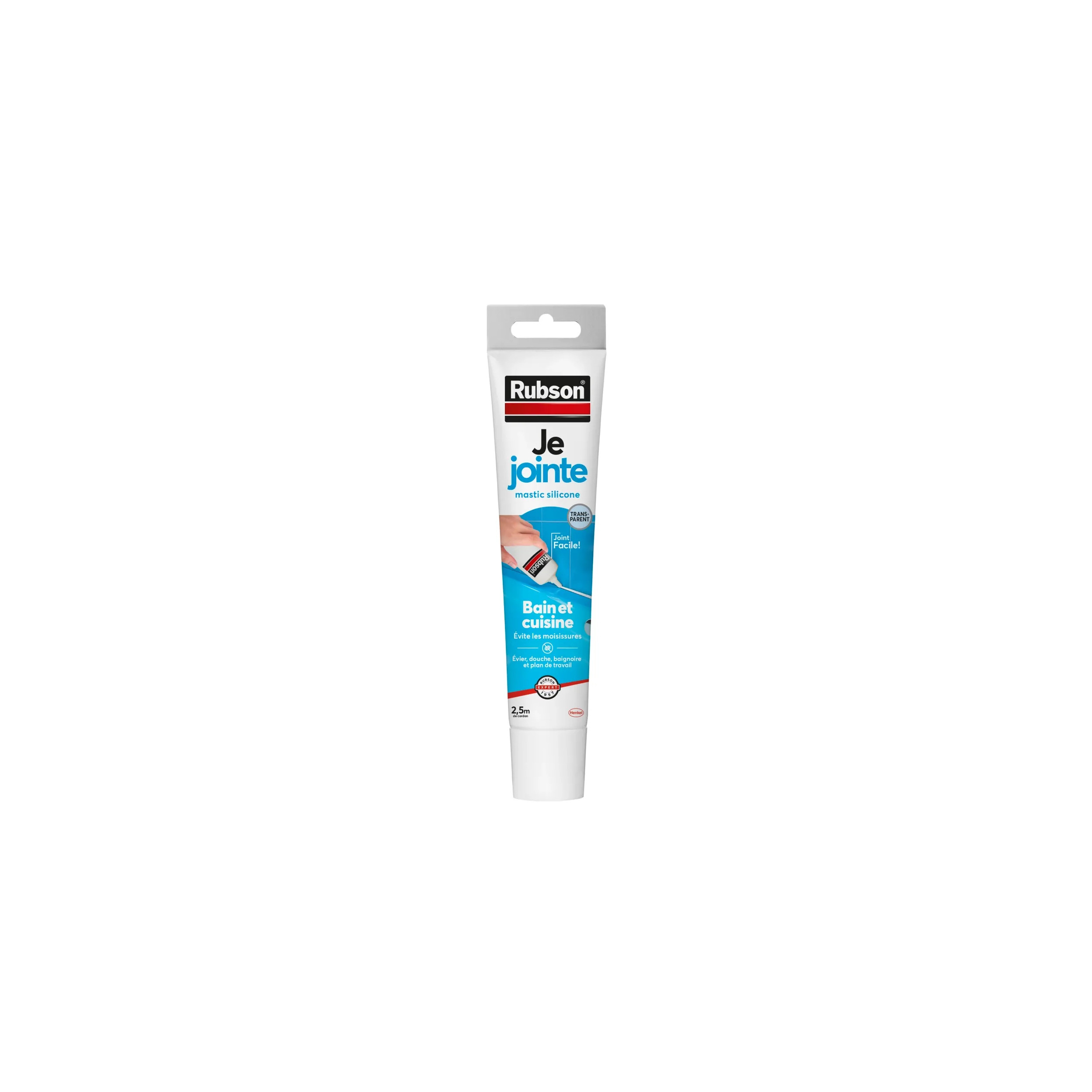 MASTIC SILICONE \"JE JOINTE\" TRANSPARENT TUBE 50ML - RUBSON