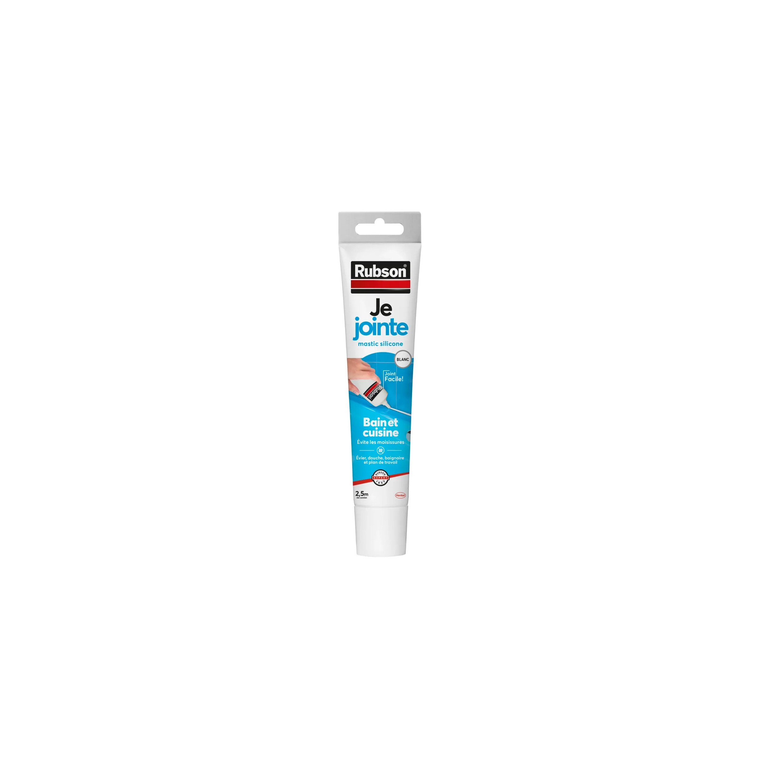 Mastic silicone \"Je Jointe\" blanc, tube de 50 ml