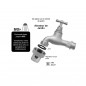 Anti-splash jet regulator for 3/4'' garden faucet (20x27)