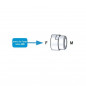 Shower flow regulator, 10L / min, male - female 15x21 (1/2")