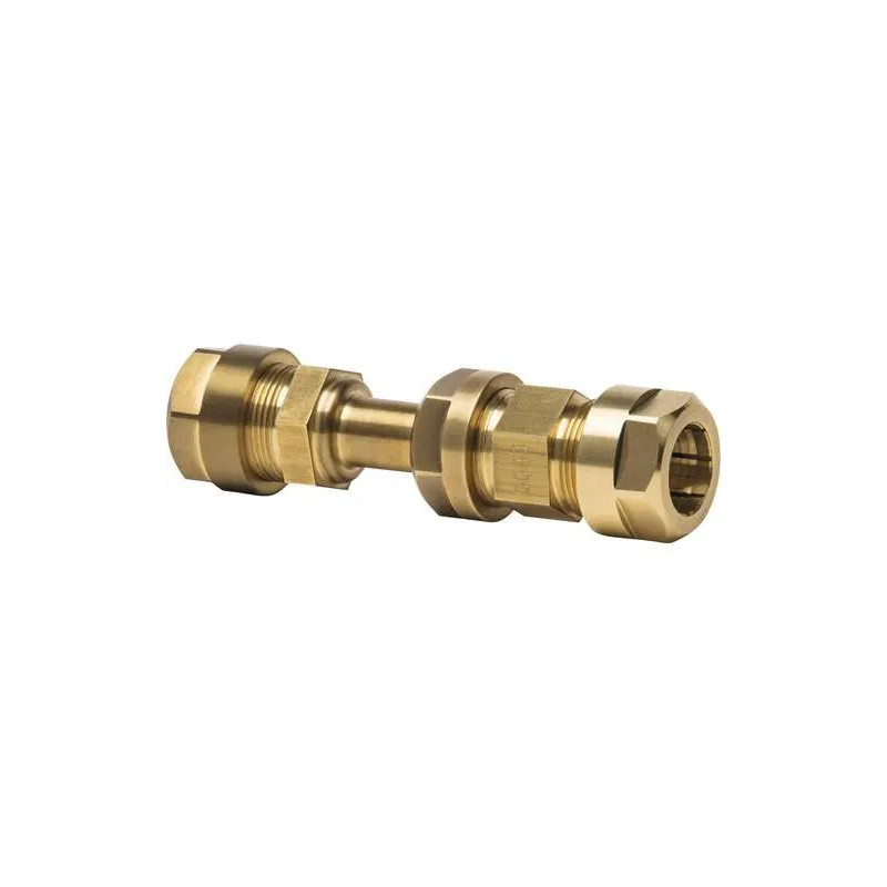 16X16 mm compression fitting with adjustable length for multilayer pipe (complete kit).