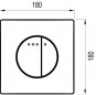 Frontale Quadro Enyo two-touch in ABS cromato opaco, per WC sospesi