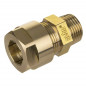 Compression fitting for 16mm diameter multilayer pipe, male 15x21.