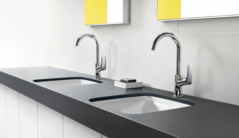 Mitigeur lavabo 210 \"Zebris\", bec haut pivotant avec bonde