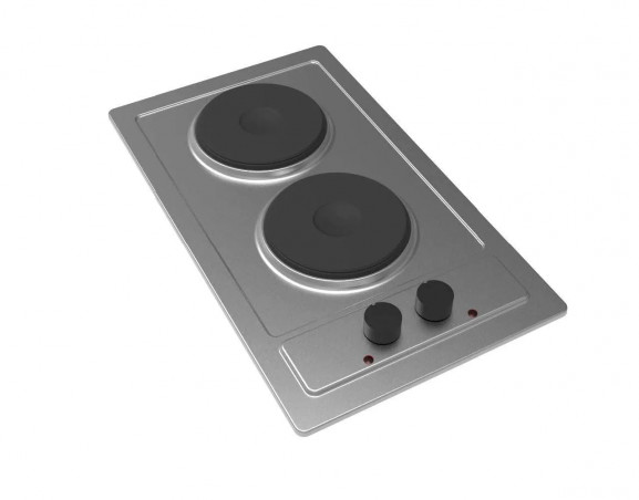 2-burner electric stainless steel domino 530 x 310