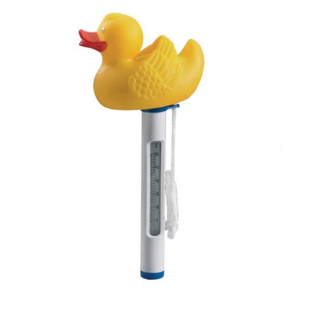 Thermomètre canard flottant pour piscine.