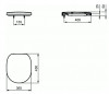 Abattant NF recouvrant CONNECT en thermodur blanc avec charnières inox.