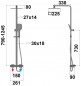 RUBY thermostatic shower column, square version