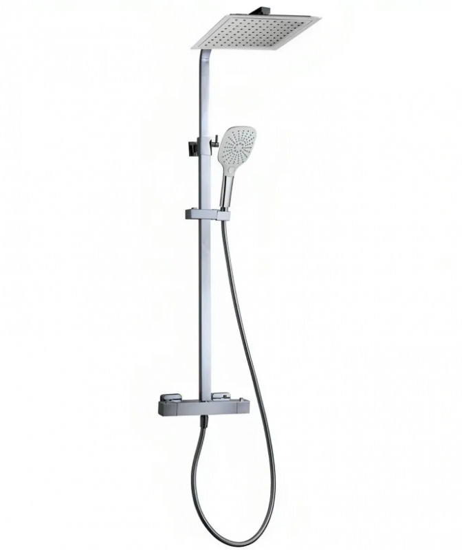 RUBY thermostatic shower column, square version