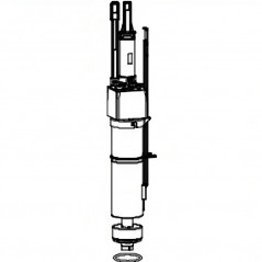 Mécanisme de chasse double volume, soupape pour bâti support SANIT Ineo