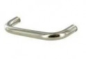 Wire handle with chrome-plated steel insert, W.104mm, D.8mm, D.28mm, 96mm pitch, 1 piece with screws.