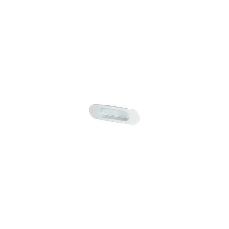 Recessed oval bowl handle Zamak white, L.110mm, W.36mm, D.14mm, 1 piece .