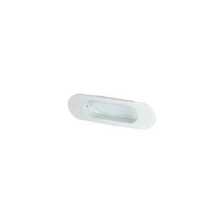 Recessed oval bowl handle Zamak white, L.110mm, W.36mm, D.14mm, 1 piece .