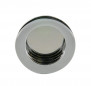 Round flush-mount bowl handle Chrome-plated zamak, D.40mm, D.12mm, 1 piece with screws.