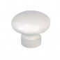 Round knob with white insert, D.30mm, H.26mm, 1 piece with screws.