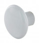 Bouton rond plastique blanc, D.35mm, P.26mm, 6 pièces avec visserie.