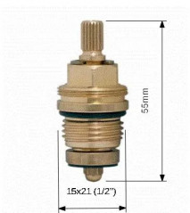 Renovalux Wasserhahnoberteil passend für Grohe in 15x21 (1/2").