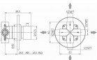 4-way changeover switch for panel mounting.