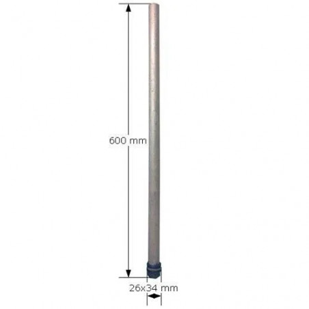 ANODE DIAMETRE 26MM X LONGUEUR 600MM - 26X34